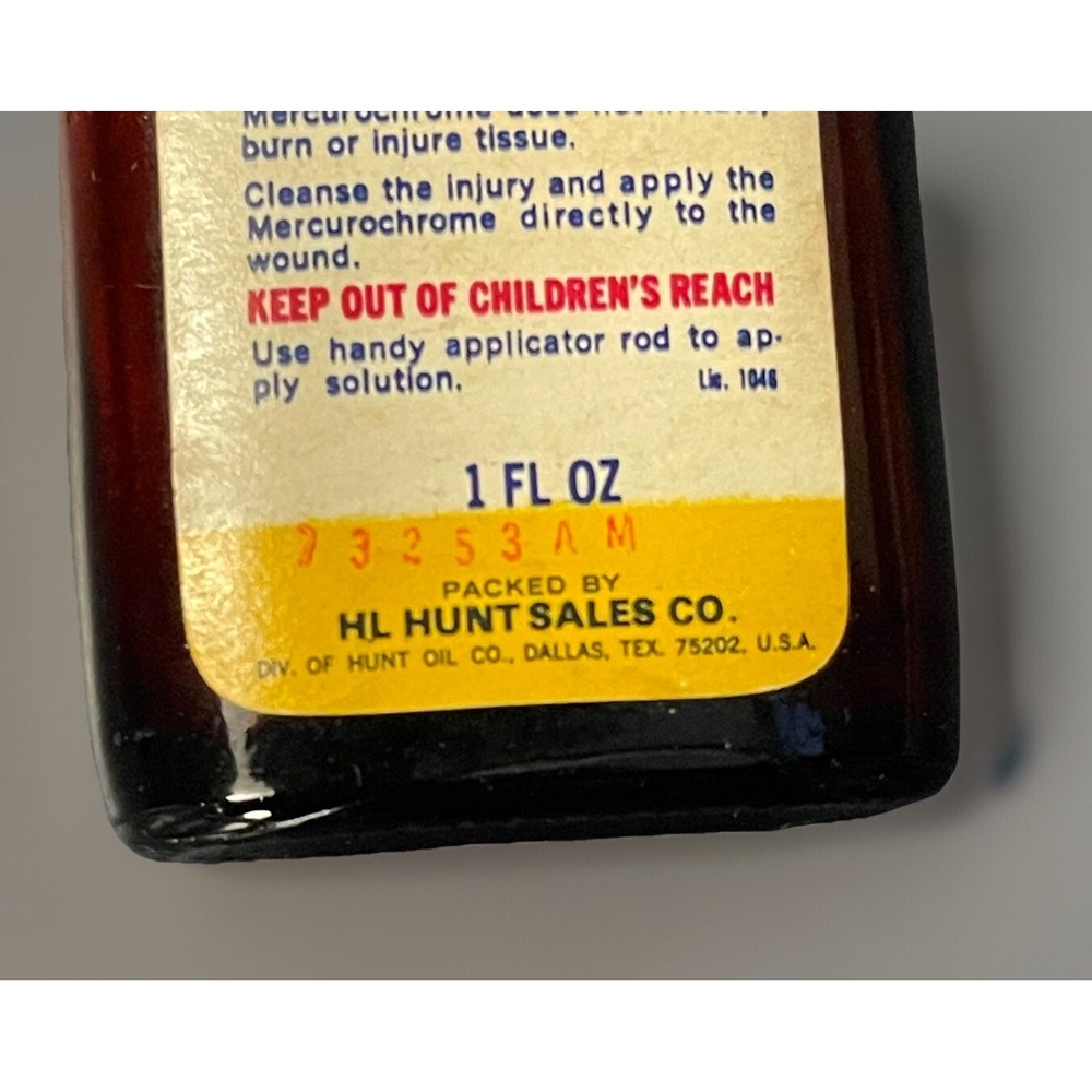 VTG‎ Medical Center Mercurochrome Amber Glass Bottle USA - Picture 2 of 4